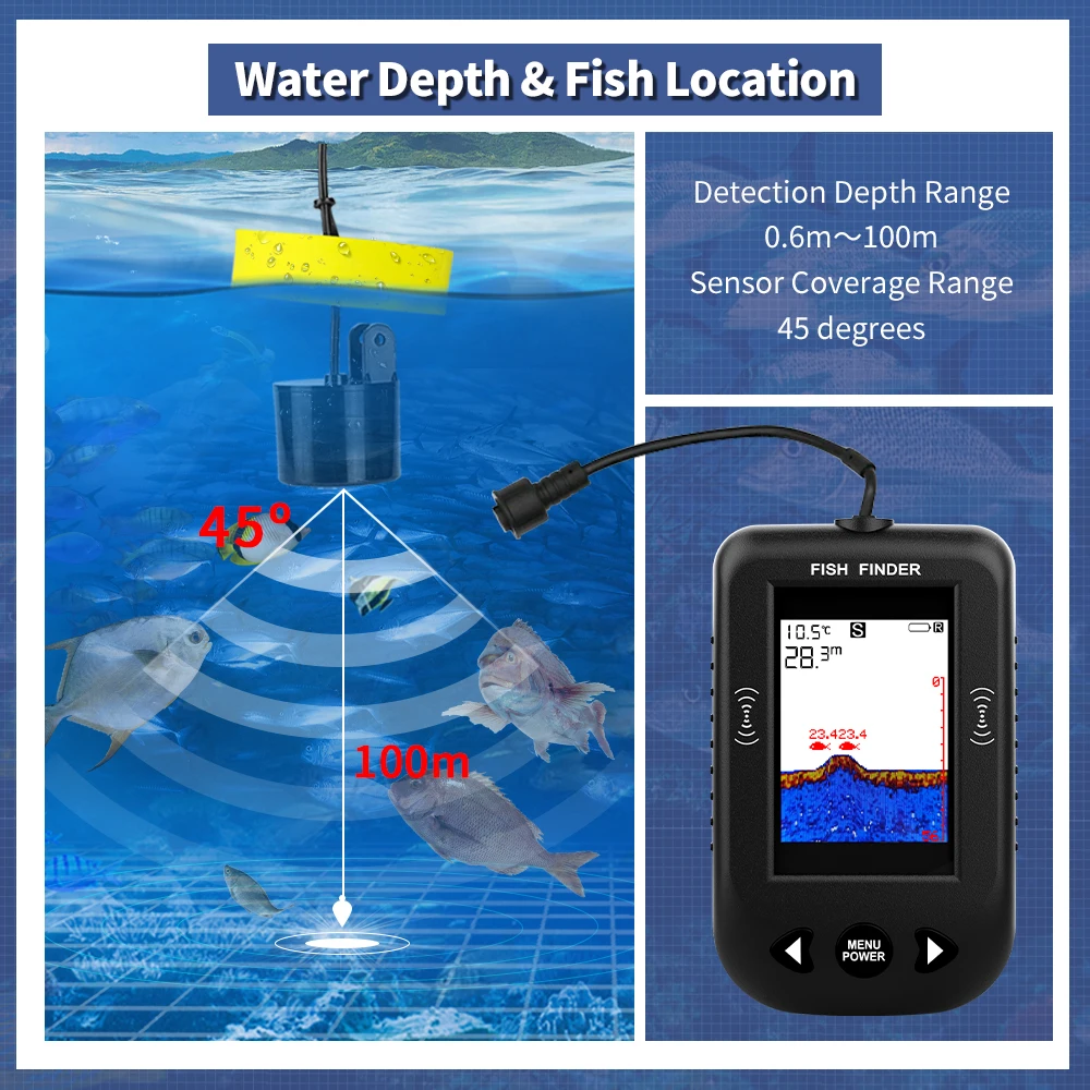 Erchang XF03 Fish Finders 45 D - Fish Finder Portable 评论和价格