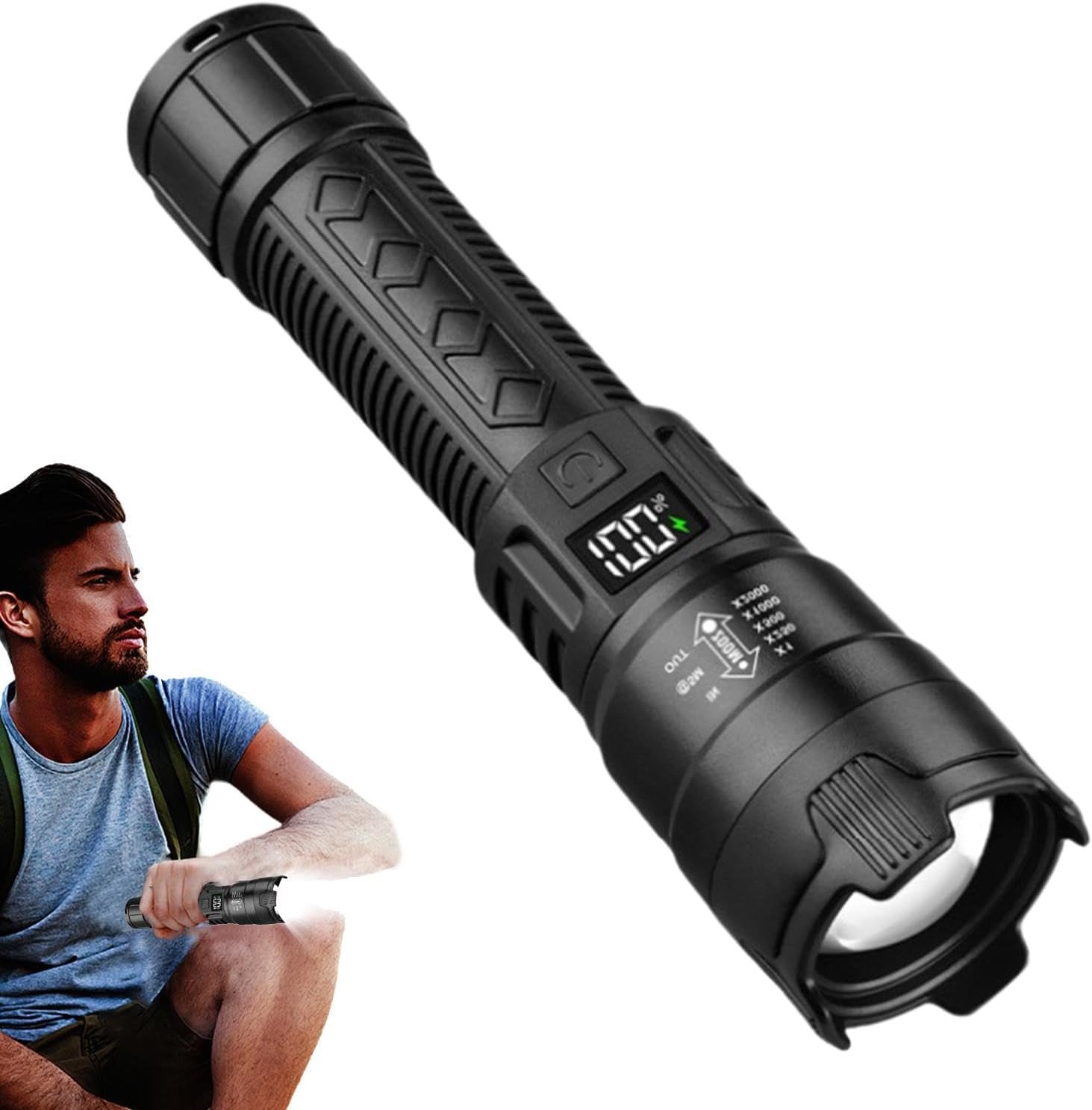 Tactical LED Flashlight 2000LM - Fishing Light 评论和价格